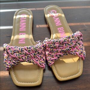 Gianni Bini Pink Braided Women's Sandals 6.5